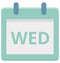 Wed, wednesday Special Event day Vector icon that can be easily modified or edit.