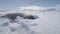 Weddell seal baby lying in snowdrift. Antarctica.