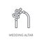 wedding Altar linear icon. Modern outline wedding Altar logo con