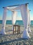 Wedding arbor on beach