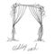 Wedding arch. Decoration. Vector sketch