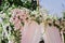 Wedding arch with nicely flower decoration