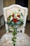 Wedding autumn bouquet on a chair