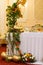 Wedding autumn decor at restaurant