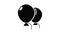 Wedding ballons icon animation