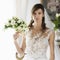 Wedding, beautiful young bride with bouquet