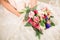 Wedding bouquet, bride flowers.