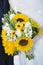 Wedding Bouquet of Flowers in Brides Hands