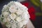 Wedding bouquet in hands of the bride.vintage color