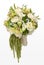 Wedding Bouquet of White Roses and Green Orchids