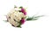 Wedding bridal white roses bunch isolated floral love arrangement florist mix mixed marriage bride gift cut out married ceremony