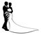 Wedding Bride and Groom Silhouette