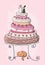 Wedding cake cartoon