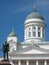 Wedding Cake Cathedral and Emperor Alexander II statue in Senate Square, Helsinki