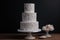 wedding cake with intricate and delicate lace design for modern-day wedding