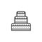 Wedding cake line icon