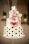 Wedding cake with orchids marzipan