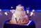 Wedding cake in sea world style with sparkles