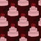 Wedding cakes seamless pattern