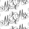 Wedding calligraphy seamless pattern