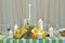 Wedding candle table arrangement