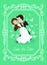 Wedding Card Save Day, Couple Dancing, Love Vector