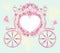 Wedding carriage heart shaped decorated with roses