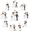 Wedding cartoon characters, vector