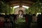 Wedding in a Catholic church, outdoor ceremony in a garden chapel