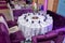 Wedding celebration ceremony ballroom decorative tables