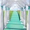 Wedding ceremony, arch from the tent and the path