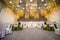 Wedding ceremony hall ready for guests,Luxury, elegant wedding r