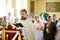 Wedding ceremony in Russian Orthodox Church.