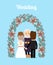Wedding ceremony vector illustration