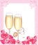 Wedding champagne glasses