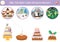 Wedding, Christmas, Thanksgiving, Birthday matching activity with cute holiday scenes and desserts. Find the right cake for each