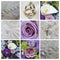 Wedding collage in purple