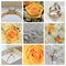 Wedding collage in yellow