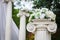 Wedding columns decorated with flowers