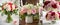 Wedding concept background assortment beautiful collage floral decor in luxury environment