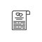 Wedding contract certificate line icon