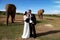 Wedding Couple and African elephant shoot