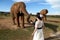 Wedding Couple and African elephant shoot