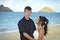 Wedding couple on lanikai beach