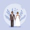 wedding couple man and woman marriage floral design