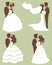 Wedding couples in silhouette