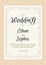 Wedding cover design template with vintage line style modern pin