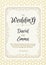 Wedding cover design template with vintage line style yellow mod