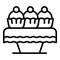 Wedding cupcake icon outline vector. Event service