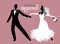 Wedding Dance. Bride and groom dancing